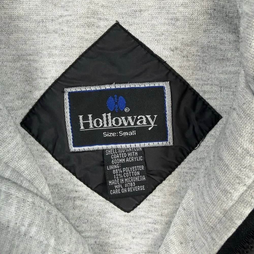 Holloway Army Belgium Hooded Windbreaker Jacket Black Small